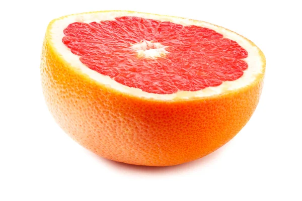 Egészséges Étel Fehér Alapon Izolált Grapefruit — Stock Fotó