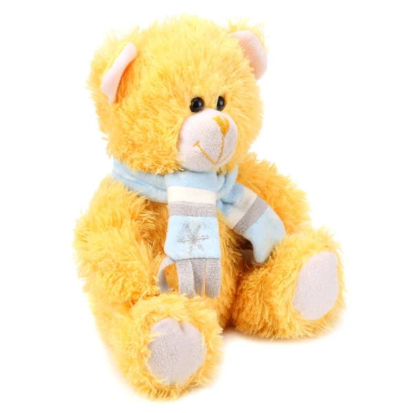 Mainan Boneka Beruang Terisolasi Pada Latar Belakang Putih — Stok Foto