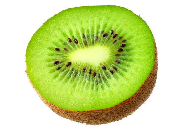 Felii Fructe Kiwi Izolate Fundal Alb — Fotografie, imagine de stoc
