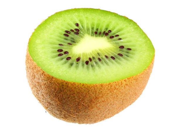 Felii Fructe Kiwi Izolate Fundal Alb — Fotografie, imagine de stoc