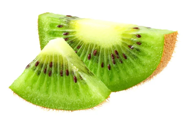 Rebanadas Kiwi Aislado Sobre Fondo Blanco —  Fotos de Stock