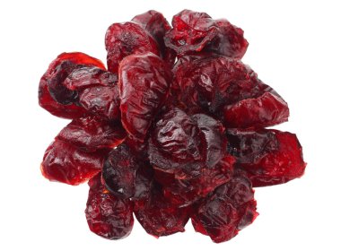 Kızılcık beyaz arka planda izole edilmiş. en üstteki görünüm