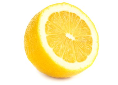 Lemon beyaz arka planda izole edilmiş. sağlıklı yiyecekler