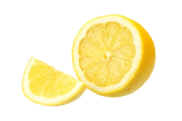 Lemon Slices Isolated White Background Healthy Food — Stock Photo, Image