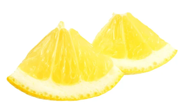 Sliced Lemons Isolated White Background — Stock Photo, Image
