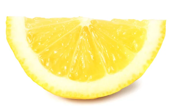 Zitronenscheiben Isoliert Auf Weißem Hintergrund — Stockfoto