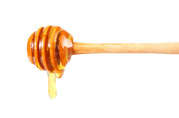 Honing Druipt Geïsoleerd Een Witte Achtergrond — Stockfoto