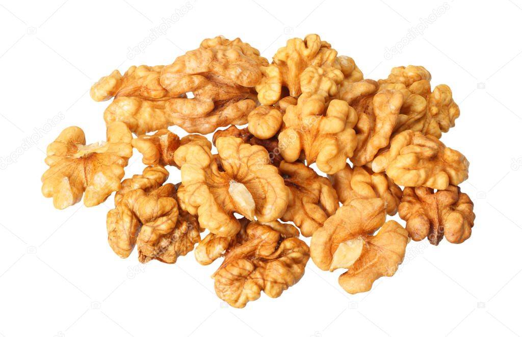 walnuts isolated on white background