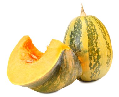 Kabak parçalı kabak beyaz arkaplanda izole