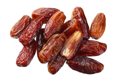 tarih beyaz arka planda izole meyveler. en üstteki görünüm