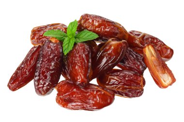 Beyaz arka planda yeşil yapraklı hurma ağaçları. en üstteki görünüm