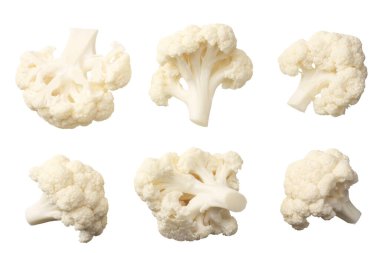 Cauliflower isolated on a white background. top view clipart