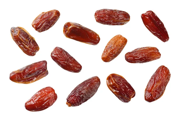 Date Fruit Isolé Sur Fond Blanc Vue Dessus — Photo