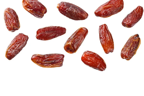 Date Fruit Isolé Sur Fond Blanc Vue Dessus — Photo