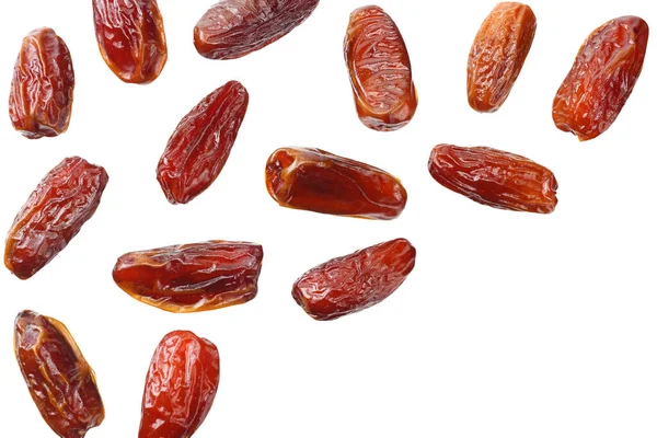 Date Fruit Isolé Sur Fond Blanc Vue Dessus — Photo