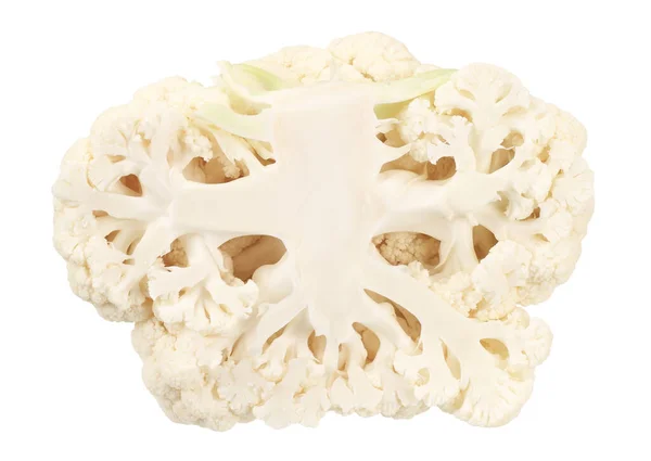 Нарізана Цвітна Капуста Ізольована Білому Тлі Їжа — стокове фото
