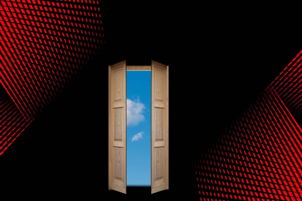 Drzwi do błękitnego nieba — Zdjęcie stockowe