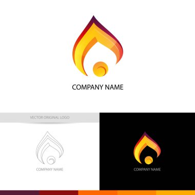 Yangın vektör logosu