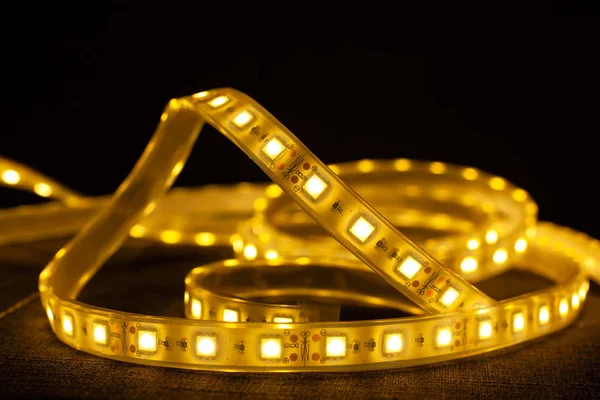 LED strip for illuminating the warm spectrum, decorative LED light close up