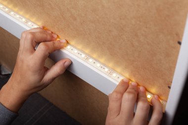 diyot ışıklandırma kurulumu, Led strip sıcak spektrumunun kurulumu