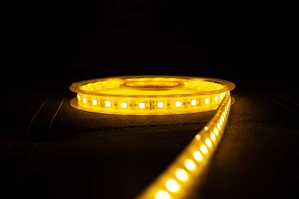 LED光带发光装饰照明近景 — 图库照片
