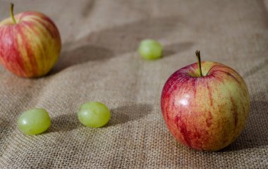 Rustik natürmort meyve ve sığ odak ile