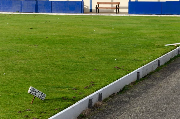 Unkempt bowling green in Rhyl