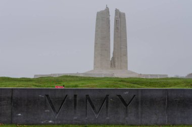 Vimy Ridge, Arras, France: Nov 19, 2012: The Canadian National Memorial of Vimy Ridge commemorates over 11,000 men of the Canadian Expeditionary Force killed in WW1 in France & have no known grave.  clipart