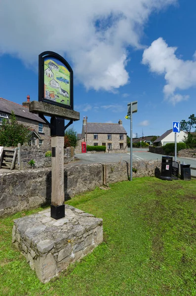 Gwaenysgor Flintshire August 2019 Village Green Gwaenysgor Marked Traditional Wooden — 图库照片