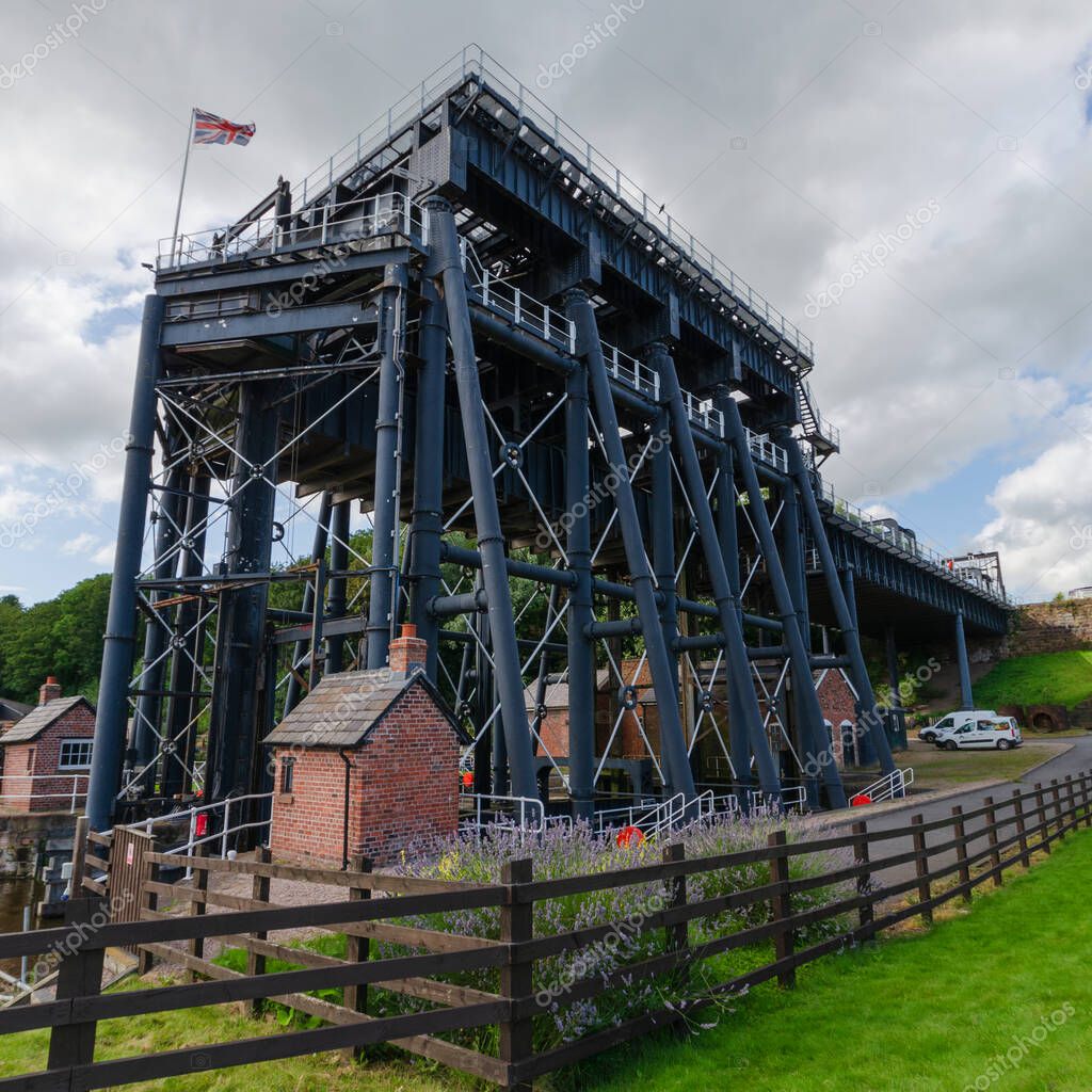 Northwich, Reino Unido 6 de agosto de 2019 El Anderton Boat Lift une