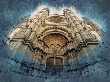 Palma de Mallorca 'daki Santa Maria Katedrali, La Seu, İspanya