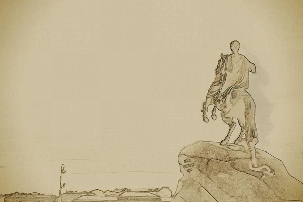 Der bronzene Reiter — Stockfoto