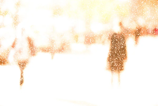 Kışın şehir commuters — Stok fotoğraf
