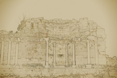 Eski şehrin kalıntıları.