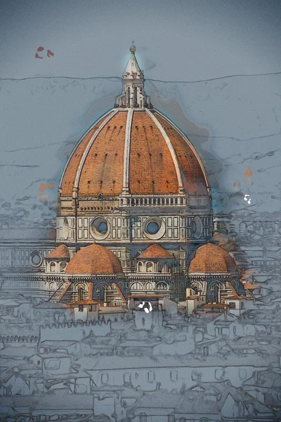 Cathedral of Santa Maria del Fiore in Florence — Stock Photo, Image