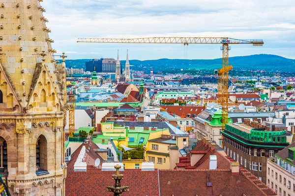 Aerial view over the rooftops of Vienna — Stock Photo, Image