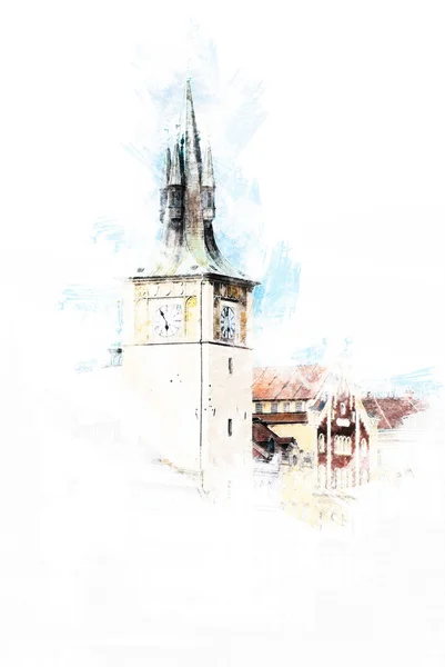 프라하의 시계 탑 — 스톡 사진