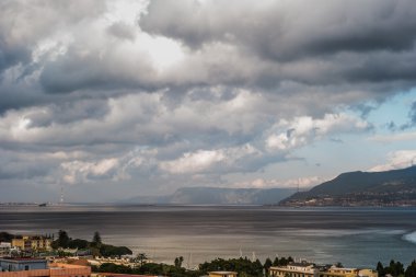 Sicilya bölgesindeki messina bağlantı noktası