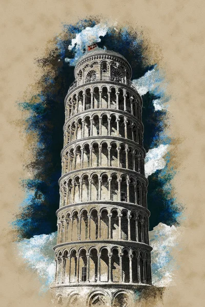 Schiefer Turm, Pisa, Italien — Stockfoto