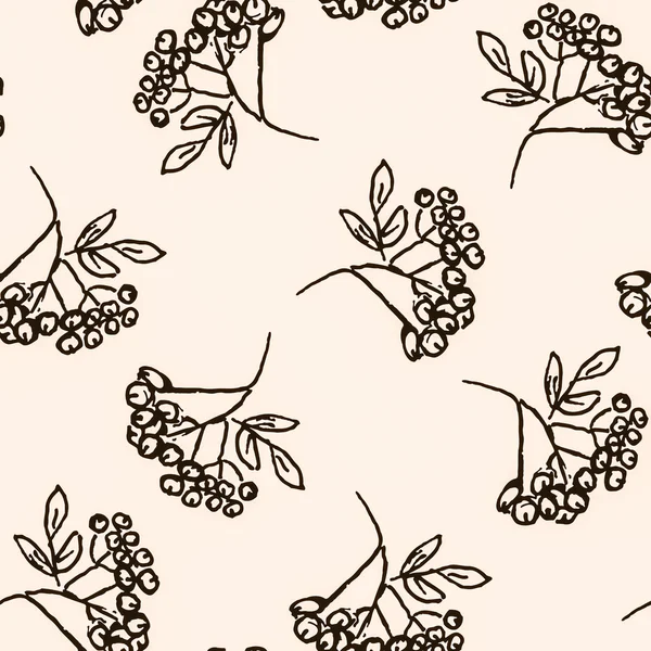 Seamless pattern with hand drawn leaves — Stock Photo, Image