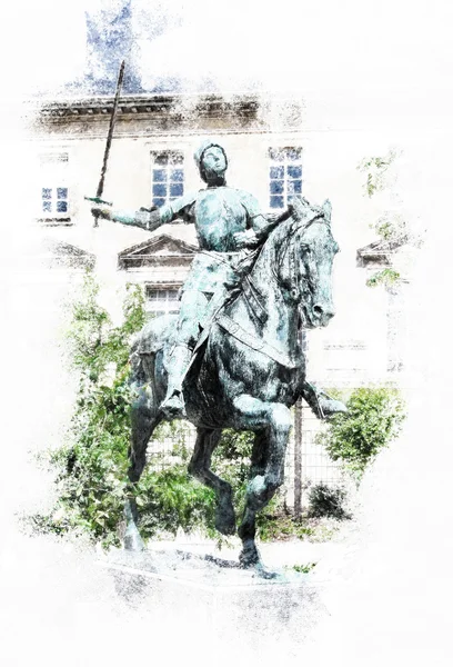 Estátua de Jeanne dArc, Reims — Fotografia de Stock