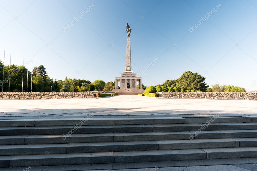 Slavin - memorial monument and cemetery for Soviet Army soldiers