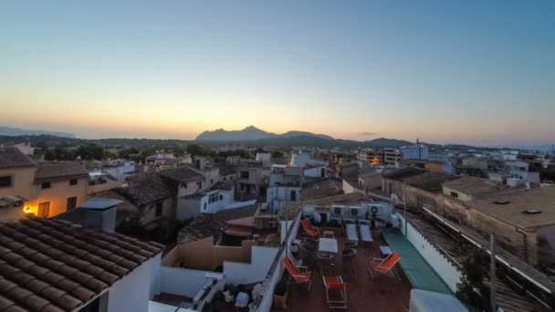 Alcudia Old Town Mayorka Mallorca Panoraması — Stok video