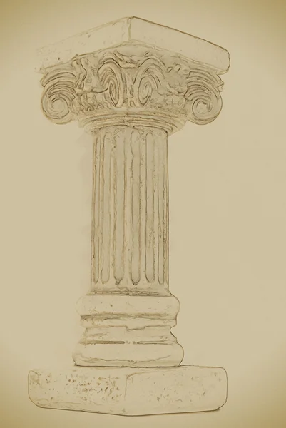 Colonne sur fond blanc — Photo