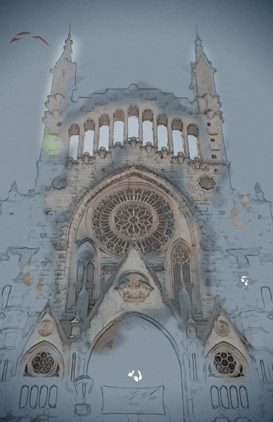 Die kirche von sant bartomeu, heiliger bartholomäus, in soller — Stockfoto