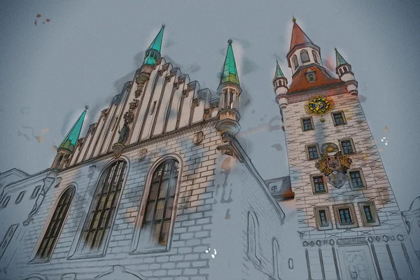 Старе місто Hall башта у Мюнхені, Німеччина. — стокове фото