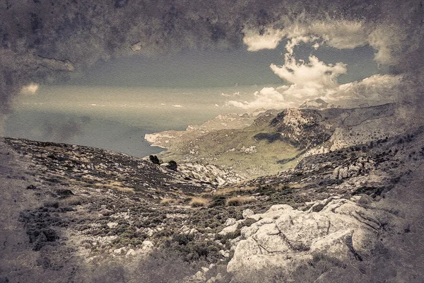Belles montagnes sur la partie ouest de l'île de Majorque, Spai — Photo