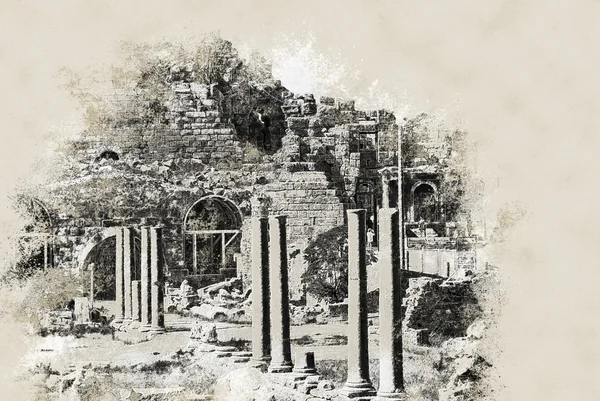 Руины древнего города — стоковое фото