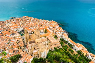 Cefalu, İtalya'nın alansal görünümü.