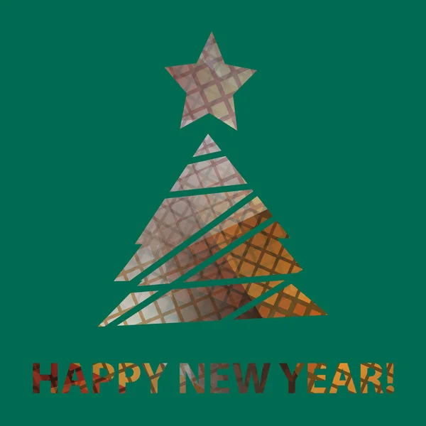 Icona dell'albero di Natale piatto con triangoli . — Vettoriale Stock